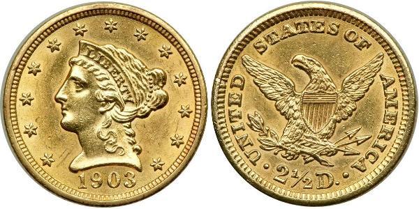 2.5 Dollar 美利堅合眾國 (1776 - ) 金 