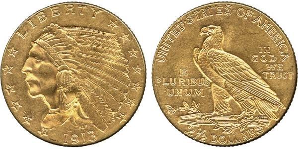 2.5 Dollar 美利堅合眾國 (1776 - ) 金 