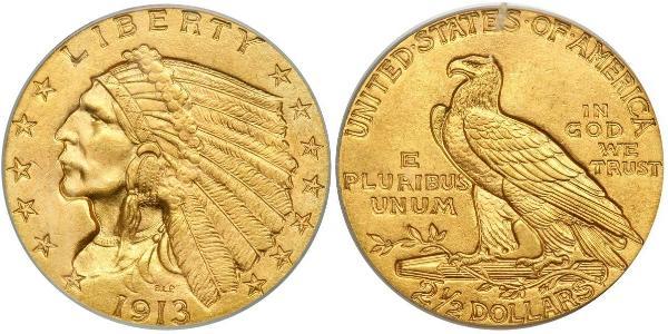2.5 Dollar 美利堅合眾國 (1776 - ) 金 