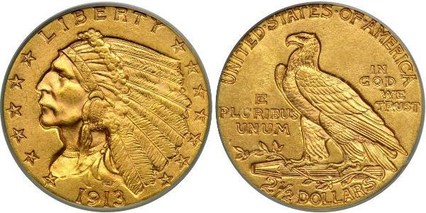 2.5 Dollar 美利堅合眾國 (1776 - ) 金 