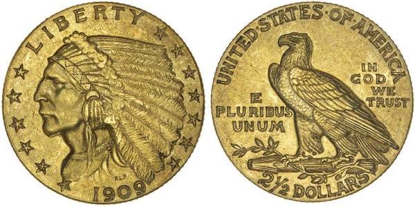 2.5 Dollar 美利堅合眾國 (1776 - ) 金 