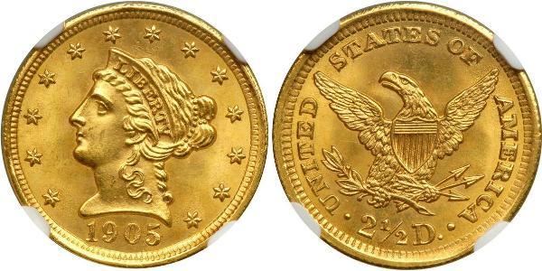 2.5 Dollar 美利堅合眾國 (1776 - ) 金 