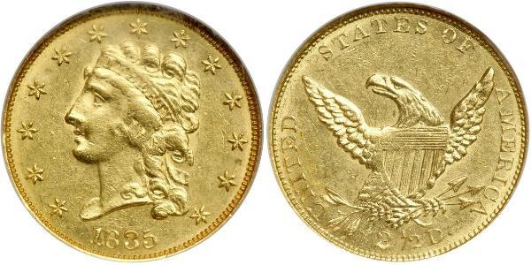 2.5 Dollar 美利堅合眾國 (1776 - ) 金 