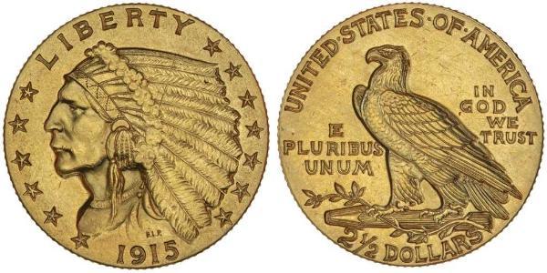 2.5 Dollar 美利堅合眾國 (1776 - ) 金 