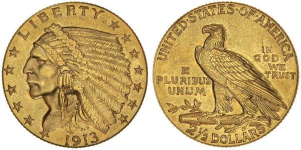 2.5 Dollar 美利堅合眾國 (1776 - ) 金 