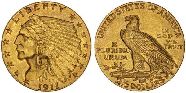 2.5 Dollar 美利堅合眾國 (1776 - ) 金 
