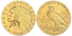 2.5 Dólar Estados Unidos de América (1776 - ) Oro 