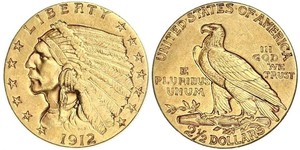 2.5 Dólar Estados Unidos de América (1776 - ) Oro 