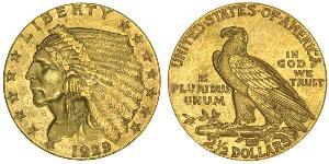 2.5 Dólar Estados Unidos de América (1776 - ) Oro 