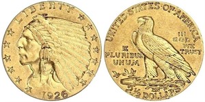 2.5 Dólar Estados Unidos de América (1776 - ) Oro 