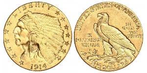 2.5 Dólar Estados Unidos de América (1776 - ) Oro 