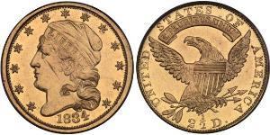 2.5 Dólar Estados Unidos de América (1776 - ) Oro 