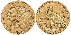 2.5 Dólar Estados Unidos de América (1776 - ) Oro 