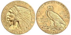 2.5 Dólar Estados Unidos de América (1776 - ) Oro 