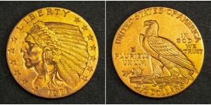 2.5 Dólar Estados Unidos de América (1776 - ) Oro 
