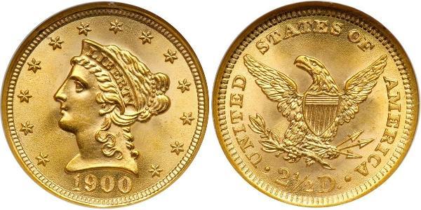 2.5 Dólar Estados Unidos de América (1776 - ) Oro 