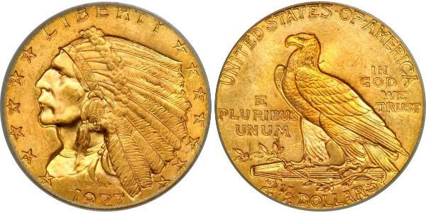 2.5 Dólar Estados Unidos de América (1776 - ) Oro 