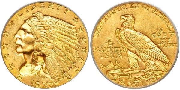 2.5 Dólar Estados Unidos de América (1776 - ) Oro 