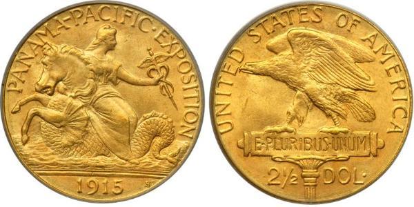 2.5 Dólar Estados Unidos de América (1776 - ) Oro 