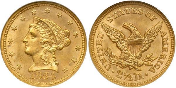 2.5 Dólar Estados Unidos de América (1776 - ) Oro 