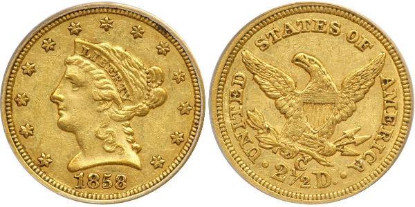 2.5 Dólar Estados Unidos de América (1776 - ) Oro 