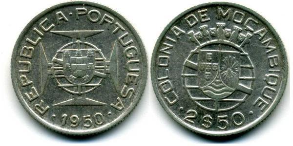 2,5 Escudo Mozambico Argento 