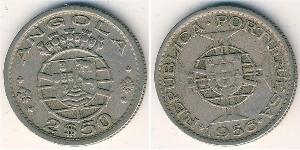 2,5 Escudo Portuguese Angola (1575-1975) Copper/Nickel 