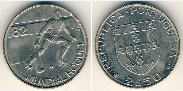 2,5 Escudo Portuguese Republic (1975 - ) Copper/Nickel 