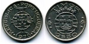 2,5 Escudo Portugal / Osttimor (1702 - 1975) Kupfer/Nickel 