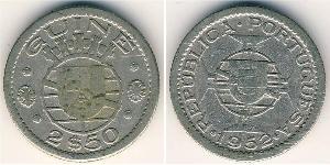 2,5 Escudo Portuguese Guinea (1474-1974) Kupfer/Nickel 