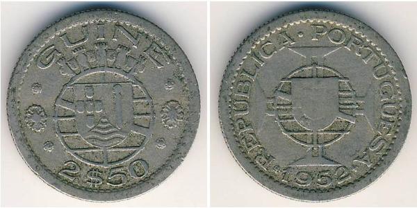 2,5 Escudo Portuguese Guinea (1474-1974) Kupfer/Nickel 