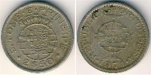 2,5 Escudo São Tomé and Príncipe (1469 - 1975) Kupfer/Nickel 