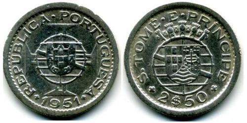 2,5 Escudo São Tomé and Príncipe (1469 - 1975) Kupfer/Nickel 