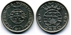 2,5 Escudo Portugal / Timor Oriental (1702 - 1975) Níquel/Cobre 