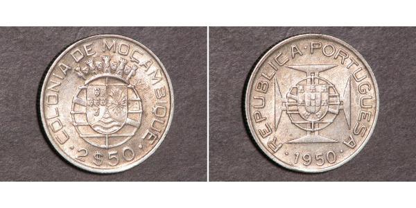 2,5 Escudo Mozambique Plata 