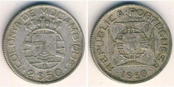 2,5 Escudo Mozambique Plata 