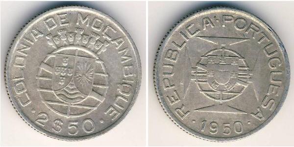 2,5 Escudo Mozambique Plata 