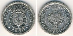 2,5 Escudo Santo Tomé y Príncipe (1469 - 1975) Plata 