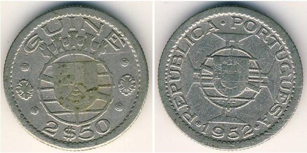 2,5 Escudo Guinea Portoghese (1474-1974) Rame/Nichel 