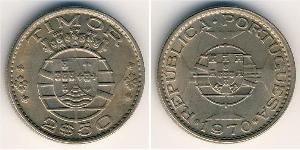 2,5 Escudo Portogallo / Timor Est (1702 - 1975) Rame/Nichel 