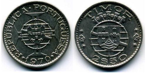 2,5 Escudo Portogallo / Timor Est (1702 - 1975) Rame/Nichel 
