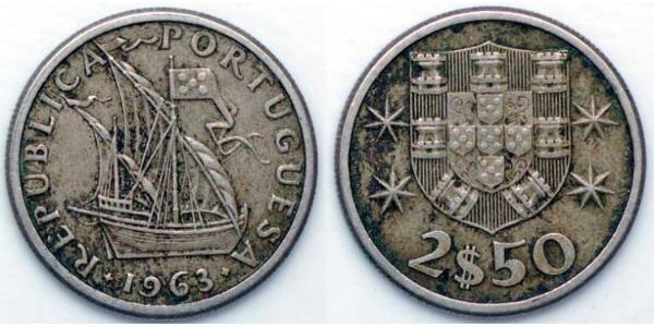 2.5 Escudo Estado Nuevo (Portugal) (1933 - 1974)  