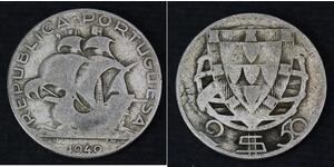 2,5 Escudo Portogallo / Portuguese Republic - Ditadura Nacional (1926 - 1933)  