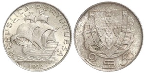 2,5 Escudo Portugal / Portuguese Republic - Dictadura Nacional  