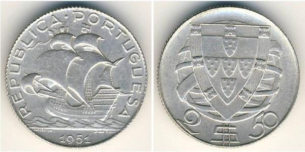 2,5 Escudo Portugal / Portuguese Republic - Ditadura Nacional (1926 - 1933)  