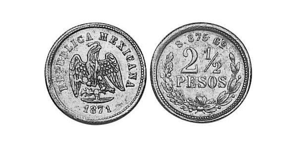 2.5 Peso United Mexican States (1867 - ) Gold 