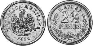 2.5 Peso México (1867 - ) Oro 