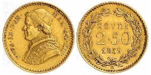 2.5 Scudo Kirchenstaat (752-1870) Gold Pius IX (1792- 1878)