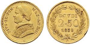 2.5 Scudo Kirchenstaat (752-1870) Gold Pius IX (1792- 1878)