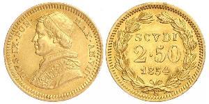 2.5 Scudo Kirchenstaat (752-1870) Gold Pius IX (1792- 1878)